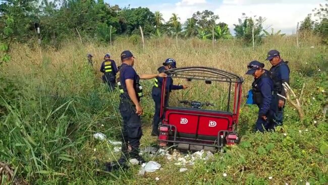 Vecinos de Morales reportan motocar desmantelado en nueva vía de evitamiento