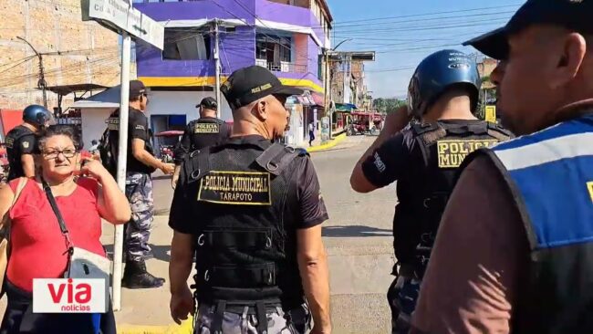 Reanudan operativo contra comercio ambulatorio en el barrio comercio de Tarapoto