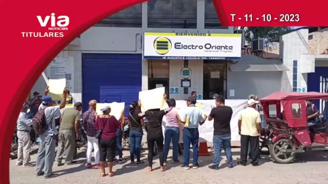 Titulares 11 de octubre del 2023 – VIA Noticias de Tarapoto Titulares 11 de octubre del 2023 – VIA Noticias de Tarapoto