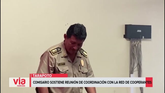 Comisario sostiene reunión de coordinación con la red de cooperantes Comisario sostiene reunión de coordinación con la red de cooperantes