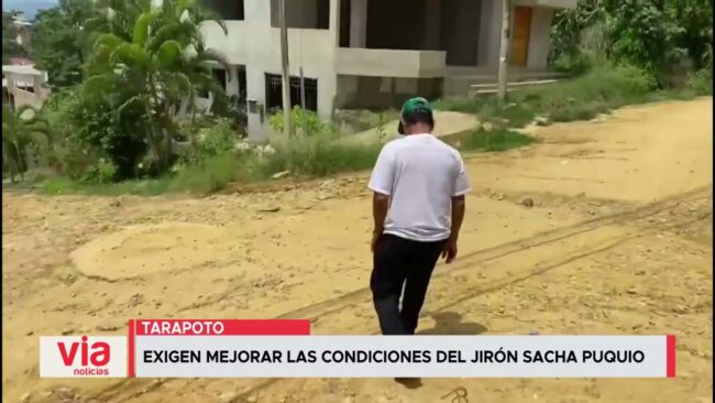 Exigen mejorar las condiciones del jirón Sacha Puquio Exigen mejorar las condiciones del jirón Sacha Puquio