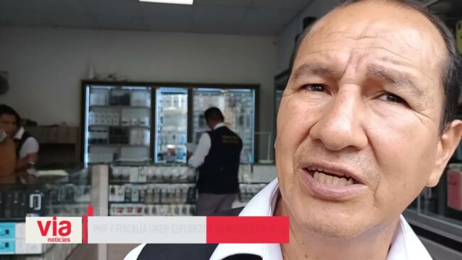 PNP y Fiscalía unen esfuerzos en inspección a talleres de reparación de celulares