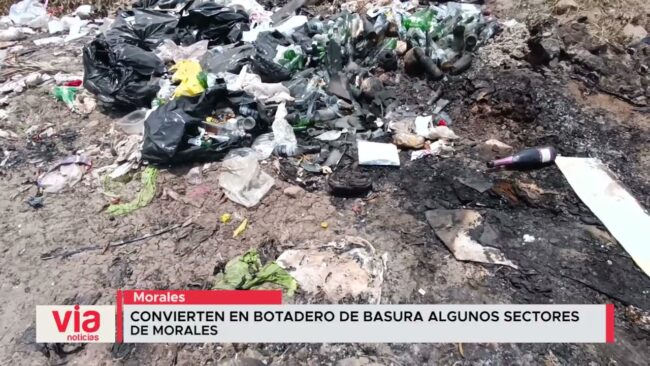 Convierten en botadero de basura algunos sectores de Morales