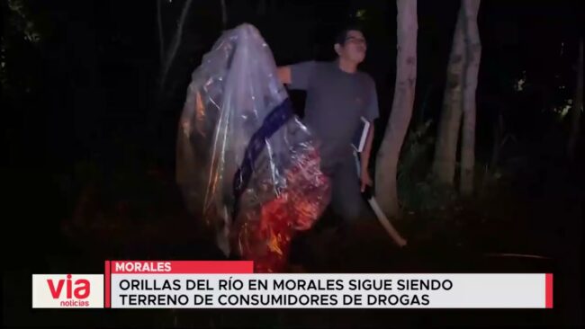 Orillas del río en Morales sigue siendo terreno de consumidores de drogas