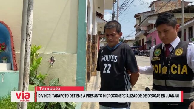 Divincri Tarapoto detiene a presunto microcomercializador de drogas en Juanjui