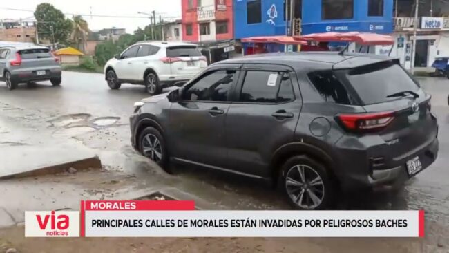 Principales calles de Morales están invadidas por peligrosos baches