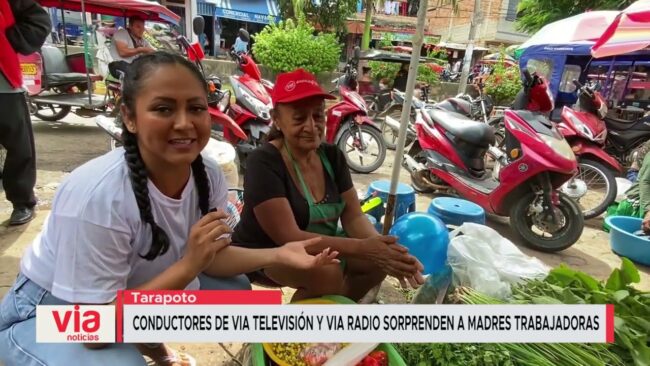 Conductores de VIA Televisión y VIA Radio sorprenden a madres trabajadoras Conductores de VIA Televisión y VIA Radio sorprenden a madres trabajadoras