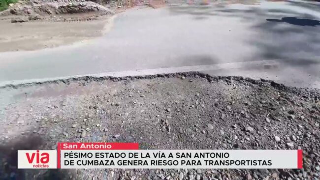 Pésimo estado de la vía a San Antonio de Cumbaza genera riesgo para transportistas Pésimo estado de la vía a San Antonio de Cumbaza genera riesgo para transportistas