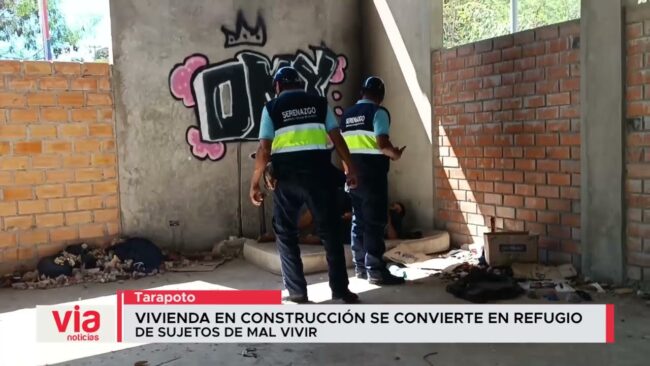Vivienda en construcción se convierte en refugio de sujetos de mal vivir Vivienda en construcción se convierte en refugio de sujetos de mal vivir