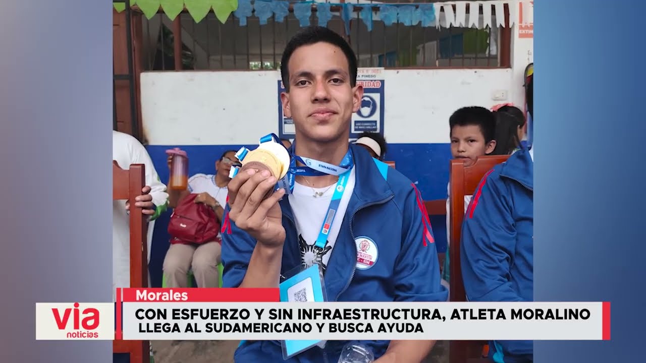 Con esfuerzo y sin infraestructura, atleta moralino llega al Sudamericano y busca ayuda Con esfuerzo y sin infraestructura, atleta moralino llega al Sudamericano y busca ayuda