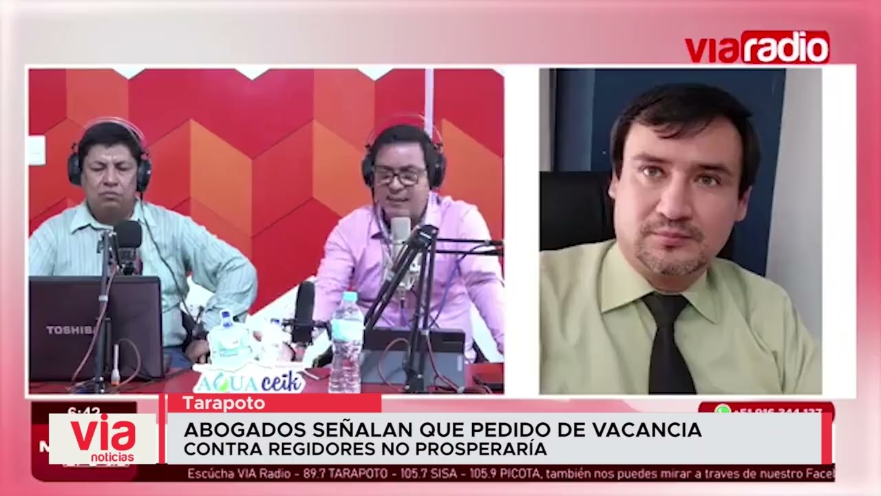 Abogados señalan que pedido de vacancia contra regidores de la MPSM no prosperaría Abogados señalan que pedido de vacancia contra regidores de la MPSM no prosperaría