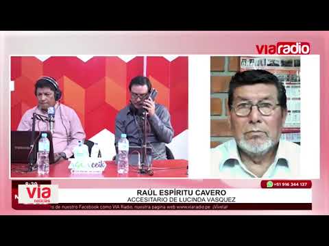 Raúl Espíritu Cavero brinda declaraciones a VIA Radio antes de recibir sus credenciales