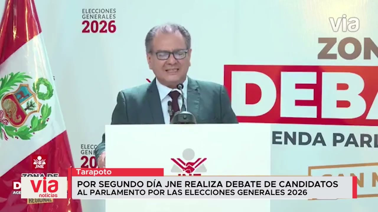 Por segundo día JNE realiza debate de candidatos al Parlamento por las elecciones generales 2026