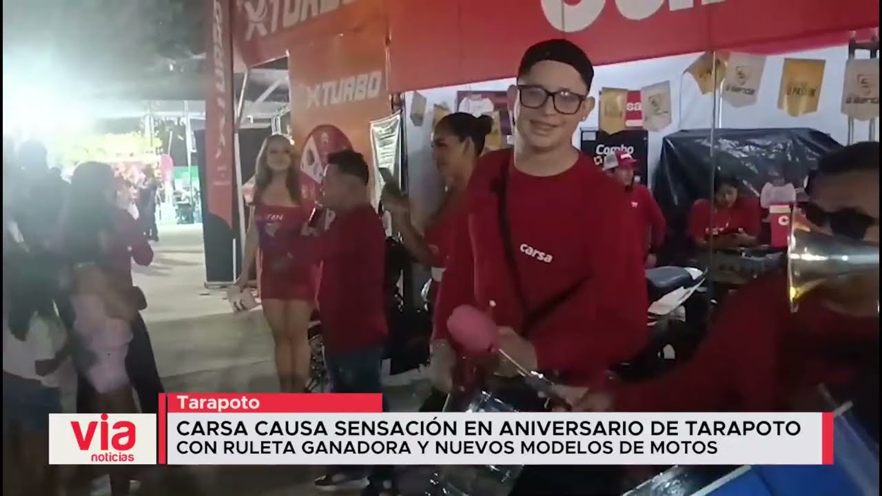 Carsa causa sensación en aniversario de Tarapoto con ruleta ganadora y nuevos modelos de motos Carsa causa sensación en aniversario de Tarapoto con ruleta ganadora y nuevos modelos de motos