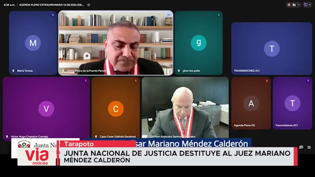Junta Nacional de Justicia destituye al juez Mariano Méndez Calderón Junta Nacional de Justicia destituye al juez Mariano Méndez Calderón