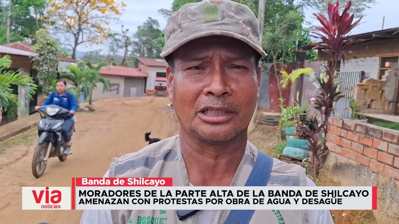 Moradores de la parte alta de La Banda de Shilcayo amenazan con protestas por obra de agua y desagüe Moradores de la parte alta de La Banda de Shilcayo amenazan con protestas por obra de agua y desagüe