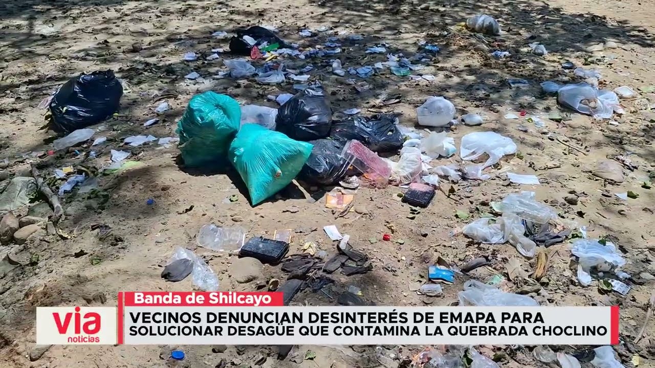 Vecinos denuncian desinterés de EMAPA para solucionar desagüe que contamina la quebrada Choclino Vecinos denuncian desinterés de EMAPA para solucionar desagüe que contamina la quebrada Choclino