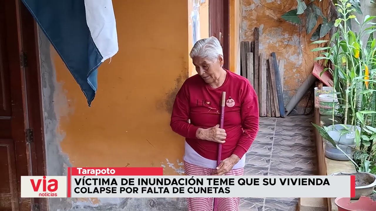 Víctima de inundación teme que su vivienda colapse por falta de cunetas Víctima de inundación teme que su vivienda colapse por falta de cunetas